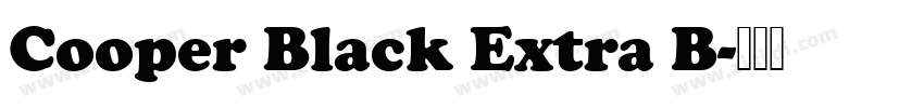 Cooper Black Extra B字体转换